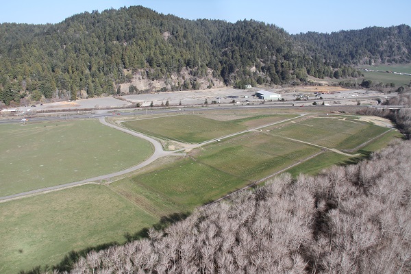 Aerial photo of wastewater facility