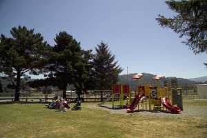 Playground and picnic tables